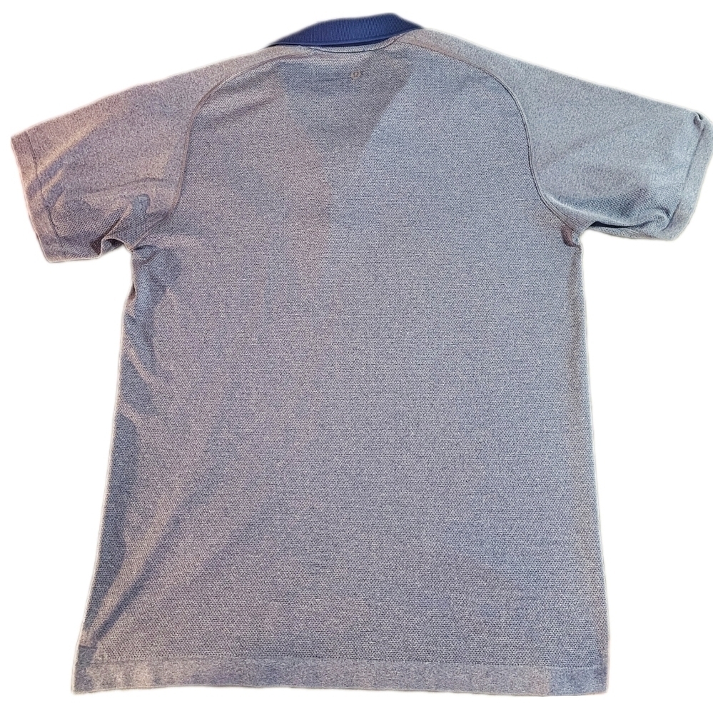 Lululemon // Men's Metal Vent Tech Polo / Tempest Blue & Navy / Large - Picture 4 of 8